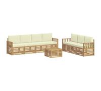 vidaXL Juegos de sofás Madera de Acacia Sólida, Sofá seccional Moderno, Muebles de terraza duraderos, relajarte y Disfrutar al Aire Libre