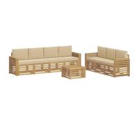 vidaXL Juegos de sofás Madera de Acacia Sólida, Sofá seccional Moderno, Muebles de terraza duraderos, relajarte y Disfrutar al Aire Libre