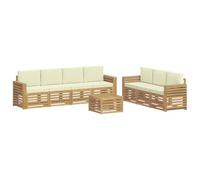 vidaXL Juegos de sofás Madera de Acacia Sólida, Sofá seccional Moderno, Muebles de terraza duraderos, relajarte y Disfrutar al Aire Libre
