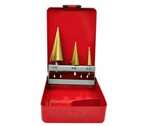 vidaXL Juego de Brocas para Taladro de Paso 3 Piezas Puntas en Forma de Cono