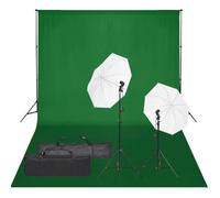 vidaXL Kit de Estudio Fotográfico con Set de Luces y Fondo Soporte Telón Pantalla Foto Video Sistema Lámparas Luz Iluminación Plegable