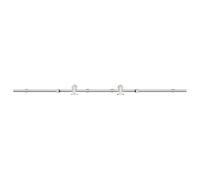 vidaXL Kit de herrajes para puerta corredera 183 cm acero plateado