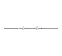vidaXL Kit de herrajes para puerta corredera 200 cm acero plateado