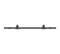 vidaXL Kit de herrajes para puertas correderas acero negro 152,5 cm