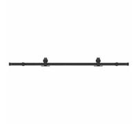 vidaXL Kit de herrajes para puertas correderas acero negro 183 cm