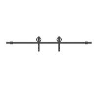 vidaXL Kit de herrajes para puertas correderas acero negro 200 cm