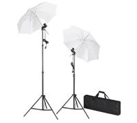 vidaXL Kit Iluminación Luces de Estudio Fotografía con Trípodes y Sombrillas