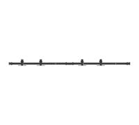 vidaXL Kit de puerta corredera de armario acero carbono 152 cm, herrajes para puertas correderas de armario, kit de pista de puerta corredera de armario, herrajes para puertas correderas de armario