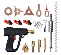 vidaXL Kit de Soldador para Reparar Abolladuras 67 Piezas Extractor de Abolladuras Quitar Golpes Herramienta Coche Reparación Fácil de Usar