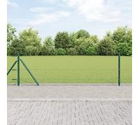 vidaXL - Kit de valla para exteriores en color verde - Cercado de metal resistente - Montaje fácil - Kit completo de barrera de jardín - Varios tamaños disponibles - Tradicional - Zona segura