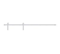 vidaXL Kit Herrajes para Puertas Correderas Accesorios Pista para Familia Granero Estudio Mueble Habitación Salón Transición de Acero Blanco