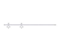 vidaXL Kit Herrajes para Puertas Correderas Colgador Pista para Familia Granero Estudio Mueble Habitación Salón Transición de Acero Blanco
