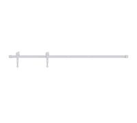 vidaXL Kit Herrajes para Puertas Correderas Pista Accesorios para Familia Granero Estudio Mueble Habitación Salón Transición de Acero Blanco