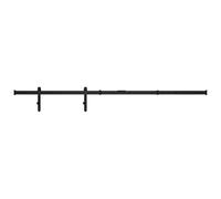vidaXL Kit Mini Puerta Corredera Armario Corrediza Herrajes Riel Deslizante Rodillo Percha Almacén Cocina Estudio Bricolaje Hogar Acero Carbono 122 cm