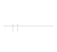 vidaXL Kit Mini Puerta Corredera Armario Guías Carril Herrajes Percha Rodillo Sistema Mecanismo para Granero Cocina Decoración Acero Carbono Blanca