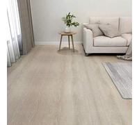 vidaXL Lamas para Suelo Autoadhesivas 55 Piezas Baldosa Azulejo Salón Antiestático Ignífugo Impermeable Antideslizante PVC 5,11 m² Beige