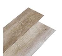 vidaXL Lamas para Suelo Baldosa Azulejo Salón Antiestático Ignífugo Impermeable Antideslizante Autoadhesivas PVC Color Madera Deslavada 5,02m² 2mm