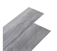vidaXL Lamas para Suelo Baldosa Azulejo Salón Antiestático Ignífugo Impermeable Antideslizante Autoadhesivas PVC Gris Madera Mate 5,02m² 2mm