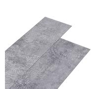 vidaXL Lamas para Suelo no Autoadhesivos Baldosa Azulejo Cocina Sala de Estar Antiestático Impermeable Antideslizante de PVC Gris Cemento 5,26 m² 2 mm