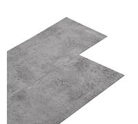 vidaXL Lamas para Suelo no Autoadhesivos Baldosa Azulejo Cocina Sala de Estar Antiestático Impermeable Antideslizante PVC Marrón Cemento 5,26 m² 2 mm