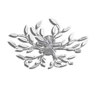 vidaXL Lámpara Blanca Colgante y Transparente en Forma de Hojas de Cristal acrílico, 5 Bombillas E14