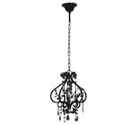 VidaXL Lámpara Colgante con Cuentas E14 32cm Negro