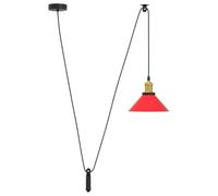 vidaXL Lámpara colgante regulable en altura E27 rojo brillante Ø 22cm