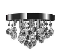 vidaXL Lámpara de techo de cristal diseño cromado