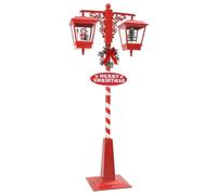 vidaXL Lámpara de Calle navideña con 2 linternas con 18 LED Rojo, Sala de Estar, Decoración Moderna para la Temporada, Figurita navideña, Adorno navideño, Accesorio con luz LED, Decoración Festiva