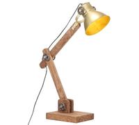 vidaXL Lámpara de Mesa Industrial Sobremesa Decorativa Hogar Comedor Luz Escritorio Lectura Vintage Duradera Robusta Redonda Latón E27