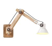 vidaXL Lámpara de pared redonda estilo industrial blanca E27