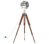 vidaXL Lámpara de Suelo con Trípode Madera Maciza de Mango 165 cm