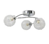 vidaXL Lámpara de Techo con 3 Luces y Pantallas de Vidrio Metal Luz Colgante