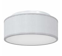 vidaXL Lámpara de techo con focos Gris 30 x 30 x 13,5 cm tela, Lámpara de techo moderna, ajustable, redonda para salón, dormitorio, oficina o iluminación moderna