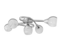 vidaXL Lámpara de Techo Moderna de Metal con 5 Tulipas Redondas de Cristal Luz
