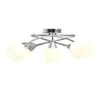 vidaXL Lámpara de Techo Pantallas 5 Bombillas E14 Colgante Iluminación Accesorios Dormitorio Cocina Pasillo Comedor Salón Interiores Cerámica Bol Blanco