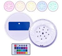vidaXL Lámpara LED Sumergible Flotante Piscina con Mando Bombilla Iluminación Luces Subacuática Baño Fuentes Lagos Acuarios SPA Accesorio Multicolor
