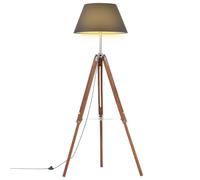 Revera Lámpara Trípode Marrón y Negro de Madera de teca 141 cm