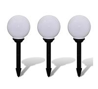 vidaXL Lámparas de camino de jardín 3 uds LED 20 cm con pincho