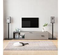 Vidaxl Lautsprecher-Ständer 2 Stk. Schwarz Hartglas 1 Forro Pilar