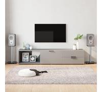 vidaXL Soportes de Altavoces 2 uds Vidrio Templado Plata Negro 1 Pilar
