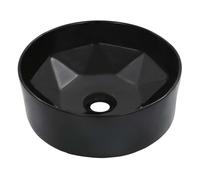 vidaXL Lavabo sanitario cerámica 36x14 cm Negro