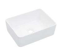 vidaXL Lavabo sanitario para baño Cerámica 40x30x13 cm Blanco