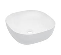 vidaXL Lavabo sanitario 42,5x42,5x14,5 cm cerámica blanco