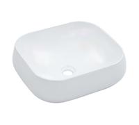 vidaXL Lavabo sanitario Cerámica 44,5x39,5x14,5 cm Blanco