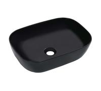 vidaXL Lavabo sanitario de cerámica 45,5x32x13 cm Negro