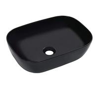 vidaXL Lavabo sanitario de cerámica 45,5x32x13 cm Negro