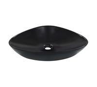 Vidaxl lavabo 58,5x39x14 cm cerámica negro