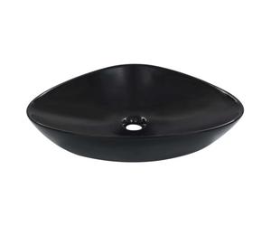 Vidaxl lavabo 58,5x39x14 cm cerámica negro