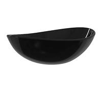vidaXL Lavabo Baño Fregadero Cocina Tocador Inodoro Hoteles Restaurantes Familia Lavamanos Redondo sobre Encimera de Vidrio Templado Negro